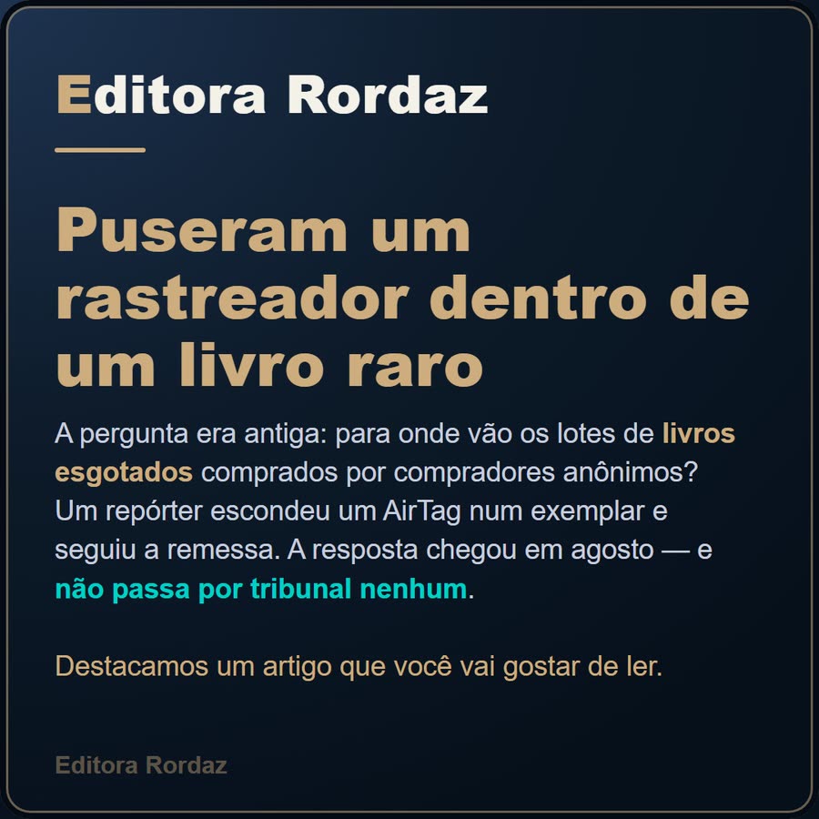 Slide 1 de 6 da edição