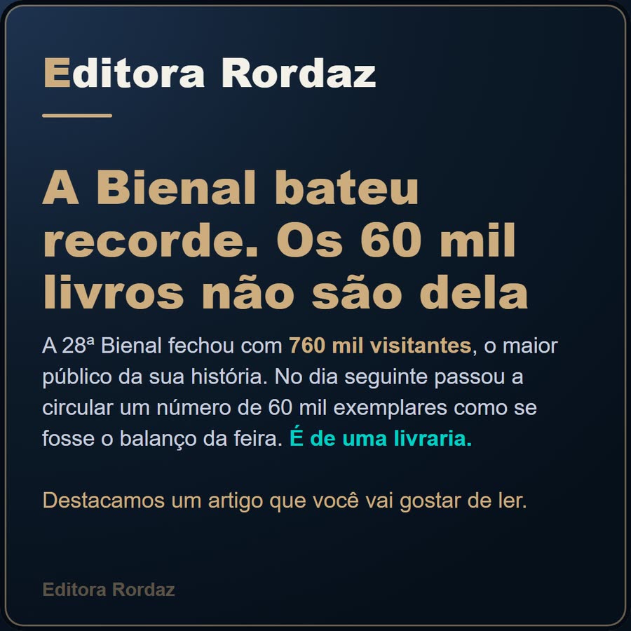 Slide 1 de 6 da edição