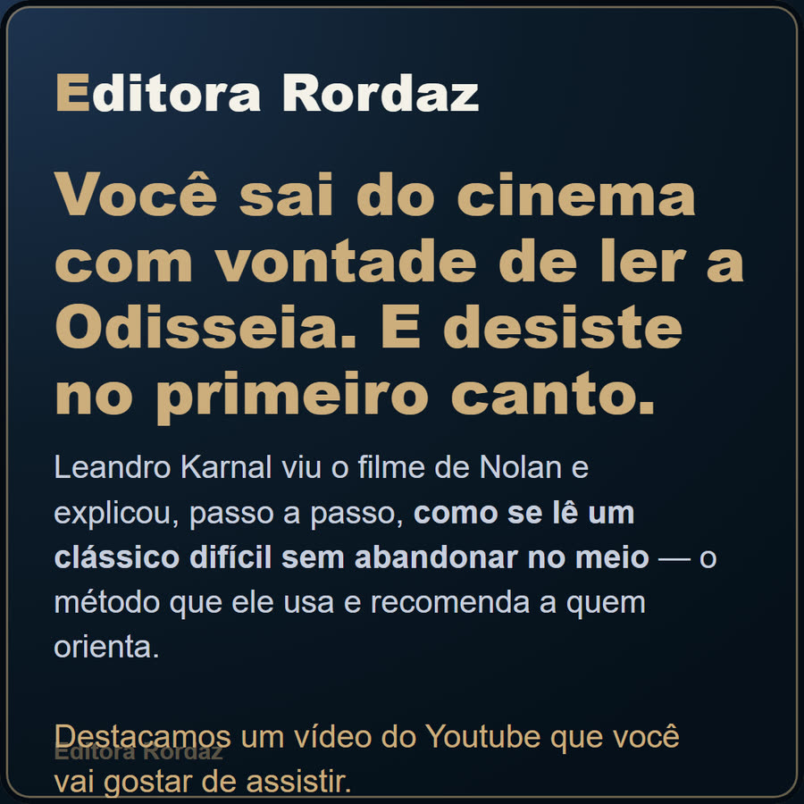 Slide 1 de 6 da edição