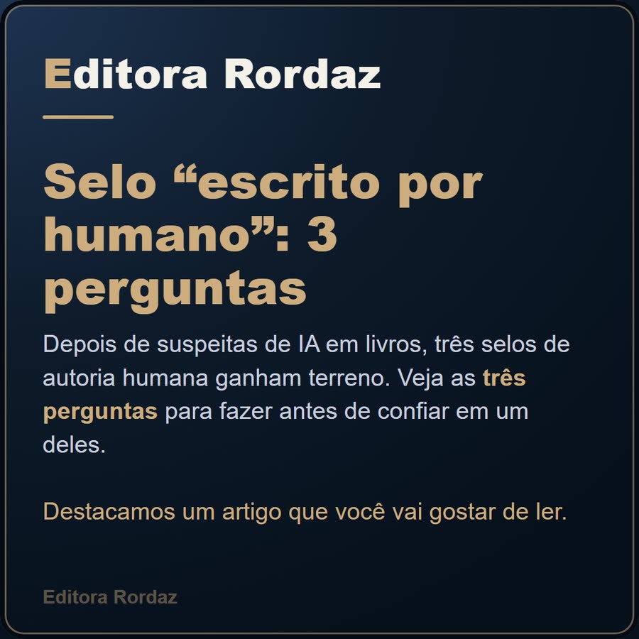 Slide 1 de 6 da edição